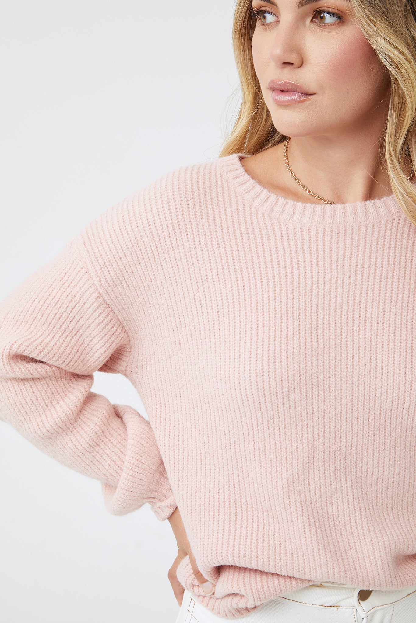 Harvie Knit - Pink | Women's Wool Blend Jumper