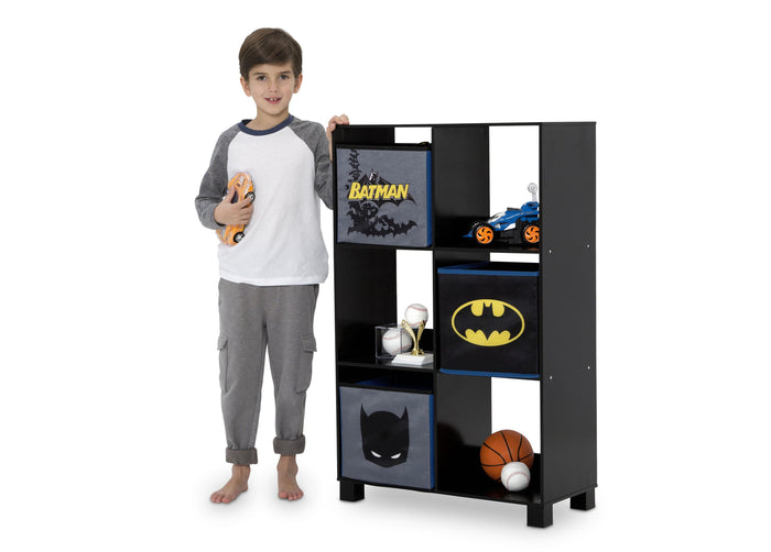 Delta Children Batman (1200) 6 Cubby Deluxe Storage Unit (TB83421BT), Silo with kid, a4a