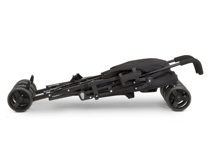 Delta Children Black (001) Pilot Stroller, Folded View