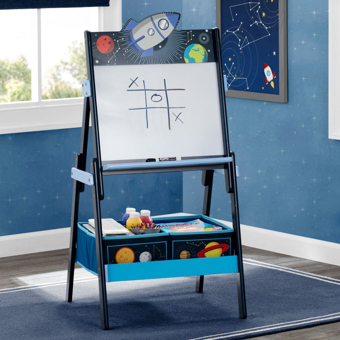 Delta Children Space Adventures (1223) Wooden Activity Easel with Storage