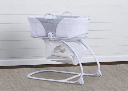 2-in-1 Moses Basket Bedside Bassinet Sleeper Grey (2130)