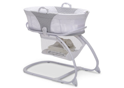 2-in-1 Moses Basket Bedside Bassinet Sleeper Grey (2130)
