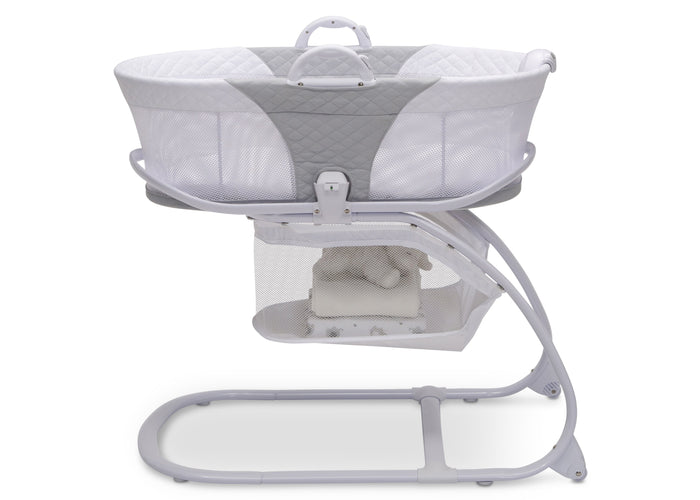 2-in-1 Moses Basket Bedside Bassinet Sleeper Grey (2130)