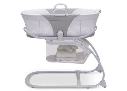 2-in-1 Moses Basket Bedside Bassinet Sleeper Grey (2130)