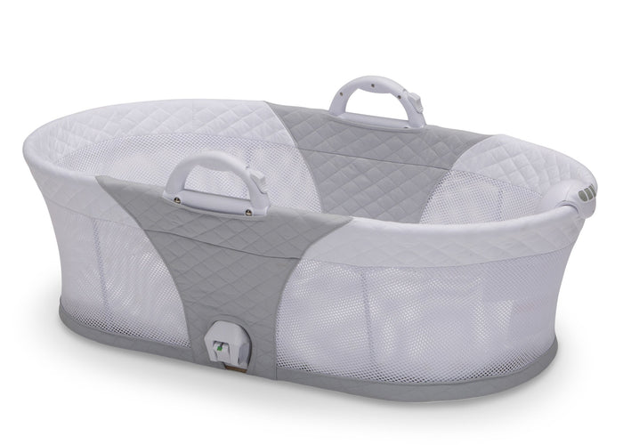 2-in-1 Moses Basket Bedside Bassinet Sleeper Grey (2130)
