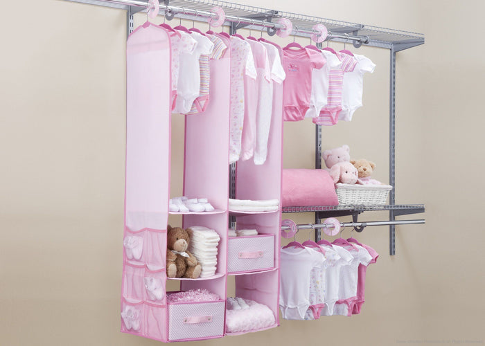 Delta Children Barely Pink (689) 24 Piece Nursery Storage Set, Room, e1e