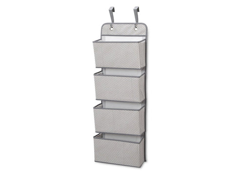 Delta Children Infinity Light Grey (063) 4-Pocket Hanging Wall Organizer b2b