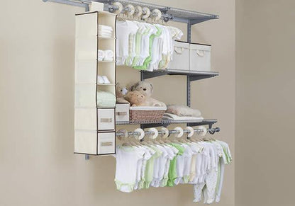 Delta Children Beige (250) 48 Piece Nursery Storage Set, Side View c1c