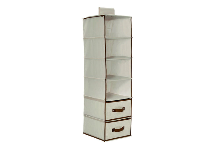 Delta Children Beige (250) 6 Shelf Storage with 2 Drawers, Storage Option c1c