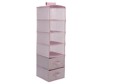 Delta Children Infinity Pink (693) 6 Shelf Storage with 2 Drawers, Drawer Option f1f