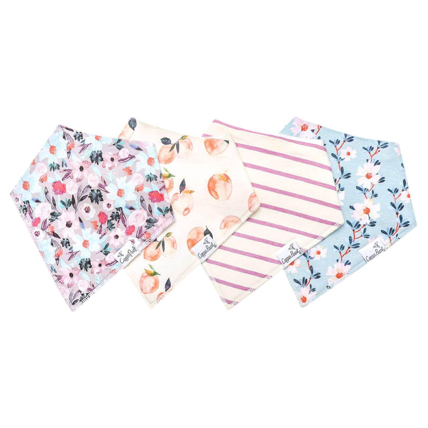 4 Pack Baby Bandana Bibs - Morgan
