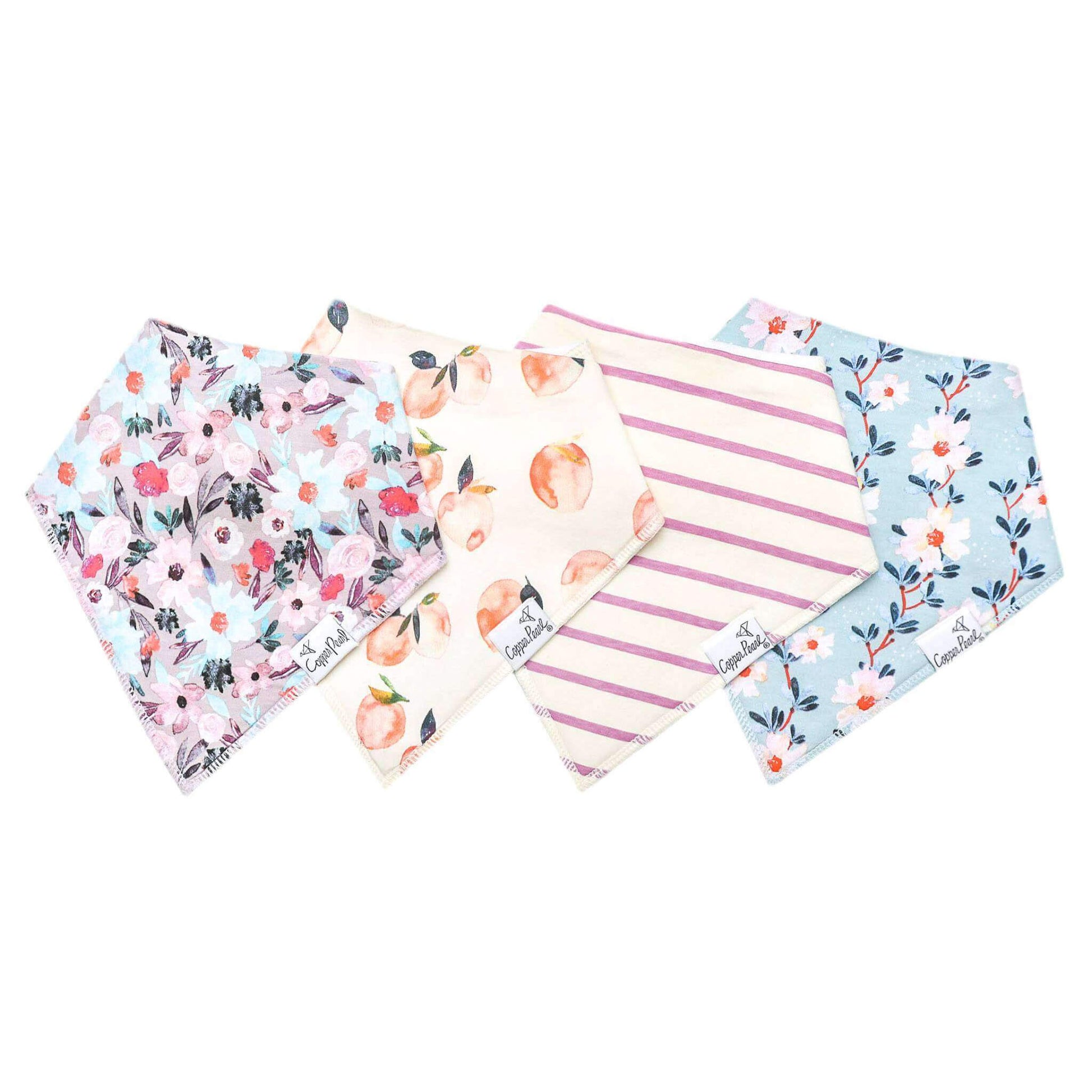 4 Pack Baby Bandana Bibs - Morgan