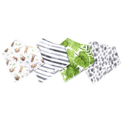 4 Pack Baby Bandana Bibs - Noah