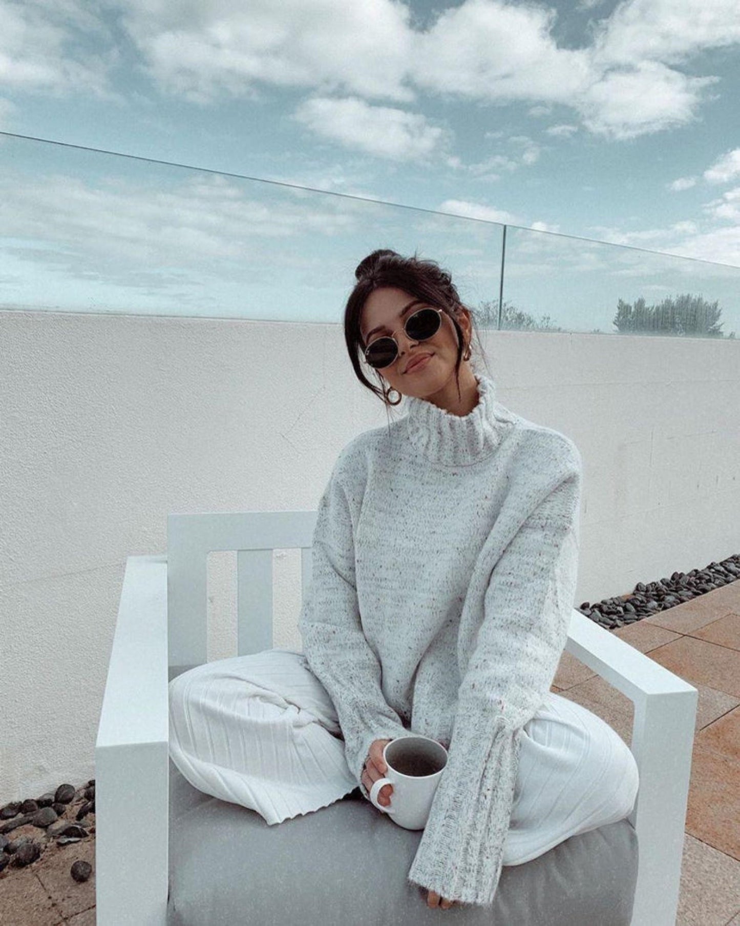 Chesterfield Jumper - Grey | Women's Heavyweight Turtleneck Jumper
