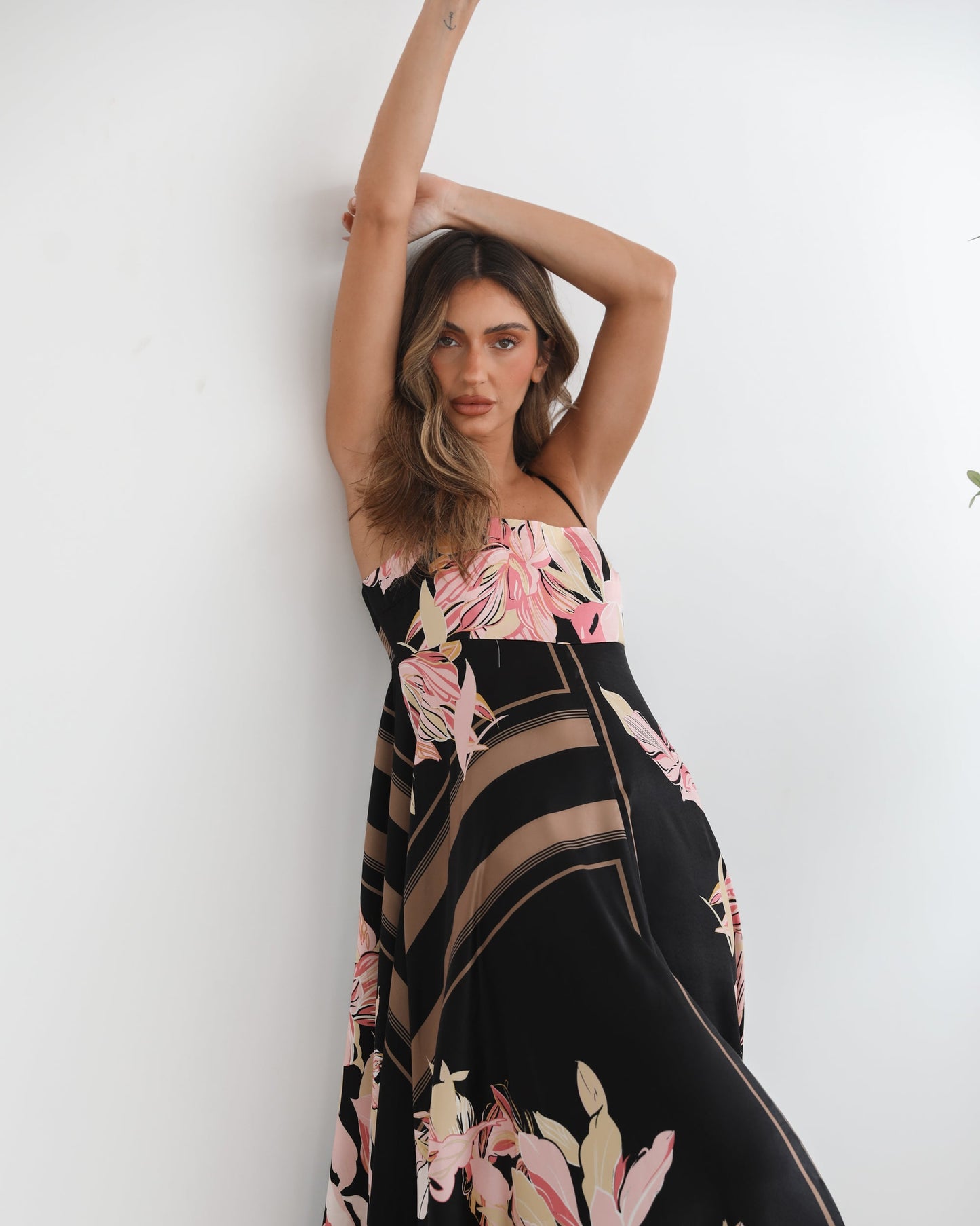 Deyah Black Floral Dress | Women's Floral Maxi Dress