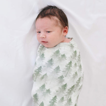 Knit Swaddle Blanket - Evergreen