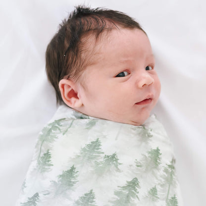 Knit Swaddle Blanket - Evergreen