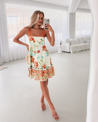 Matilde Green Floral Dress | Women's Floral Mini Dress
