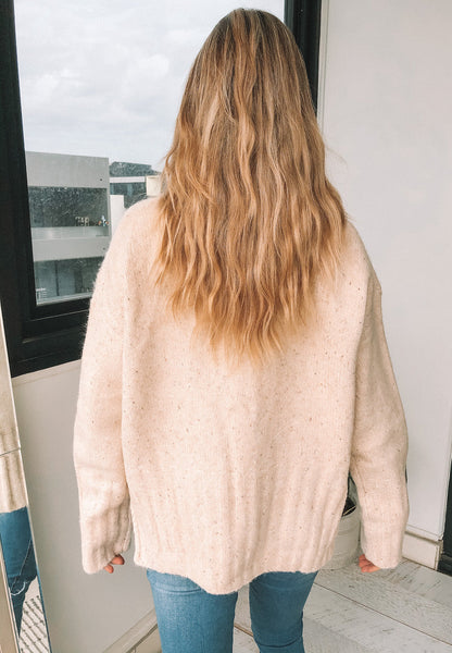 Chesterfield Jumper - Beige | Women's Heavyweight Knit Jumper
