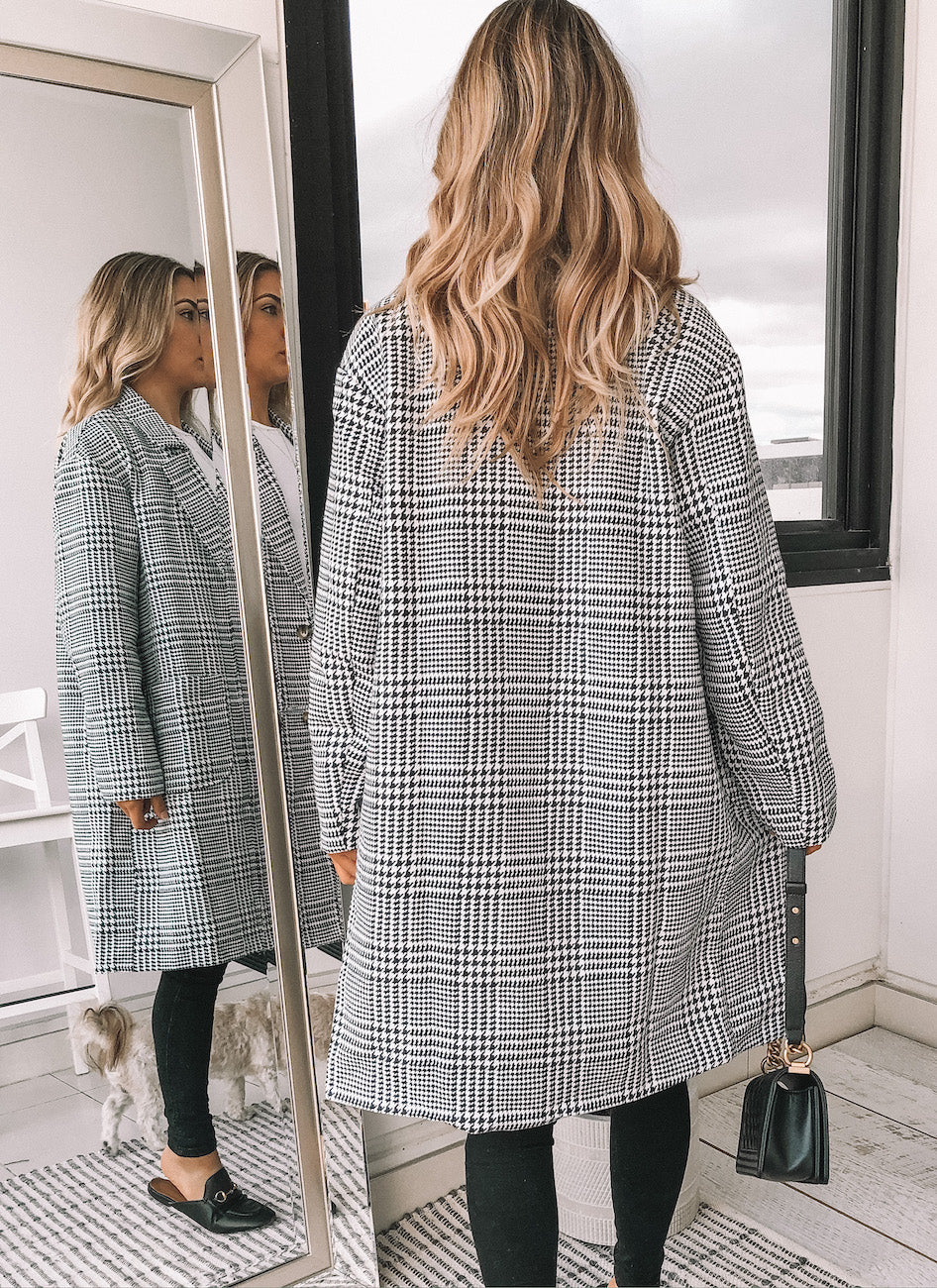 Polaris Coat - Print | Women's Check Longline Coat