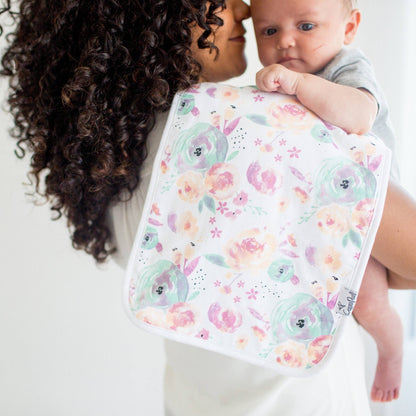 3 Pack Premium Burp Cloths - Bloom