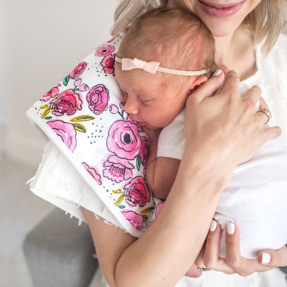 3 Pack Premium Burp Cloths - Bloom