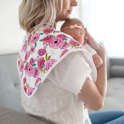 3 Pack Premium Burp Cloths - Bloom