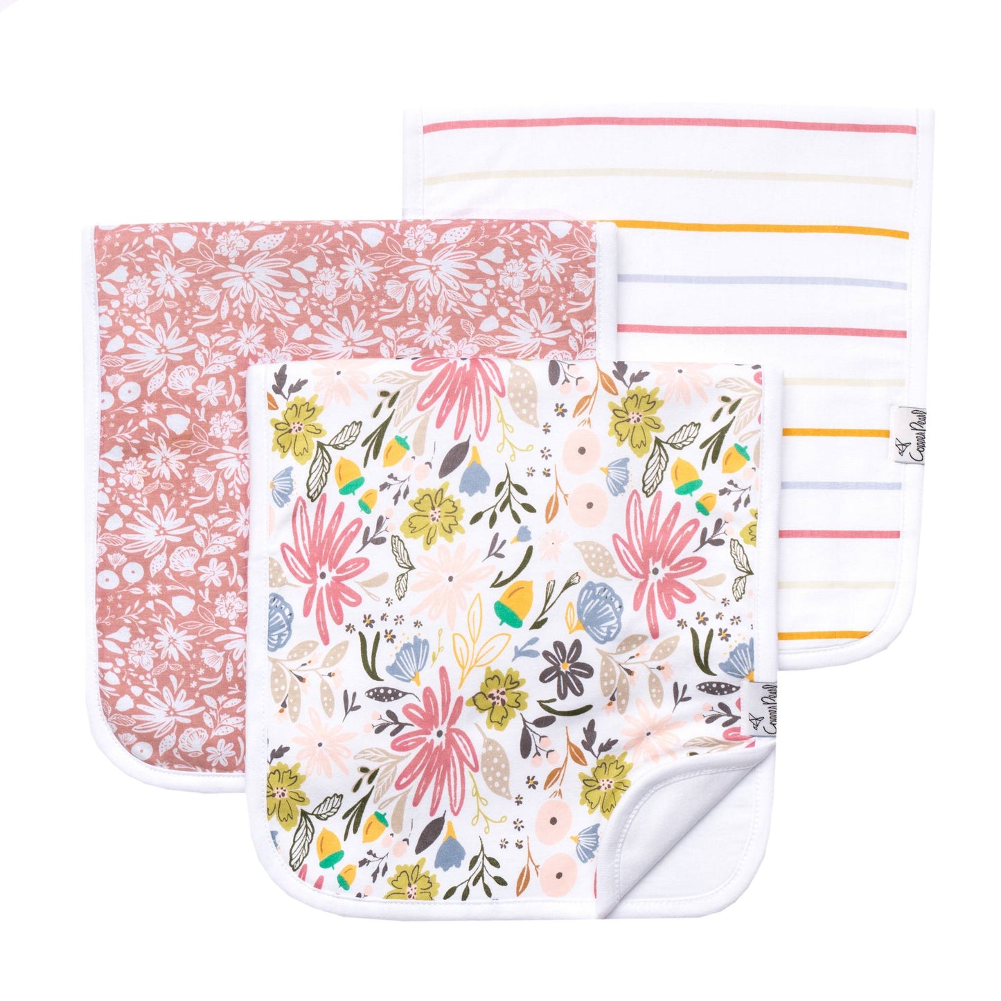 3 Pack Premium Burp Cloths - Olive