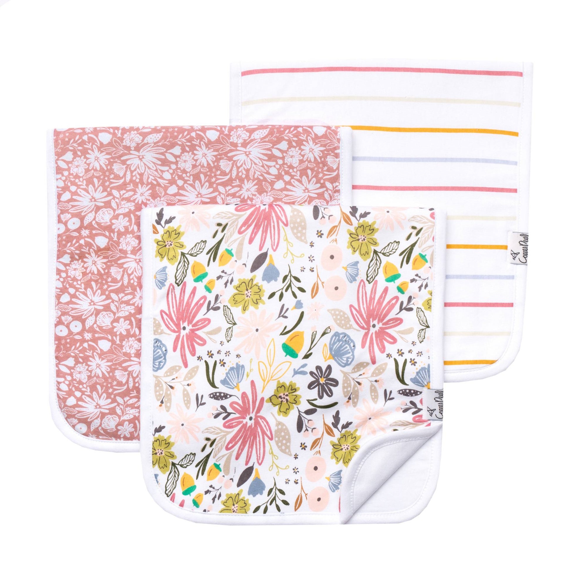 3 Pack Premium Burp Cloths - Olive