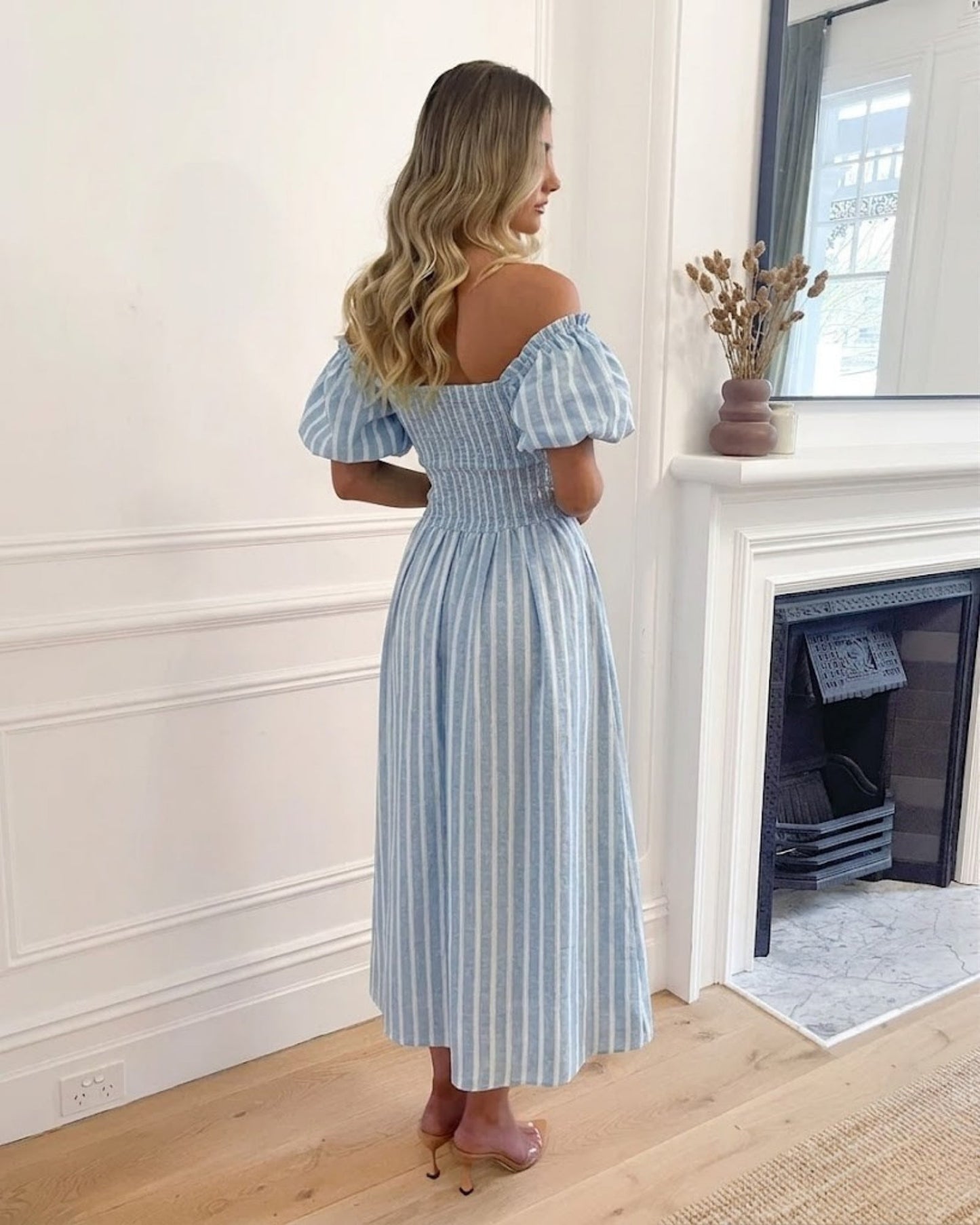 Tamzin Dress - Blue Stripe