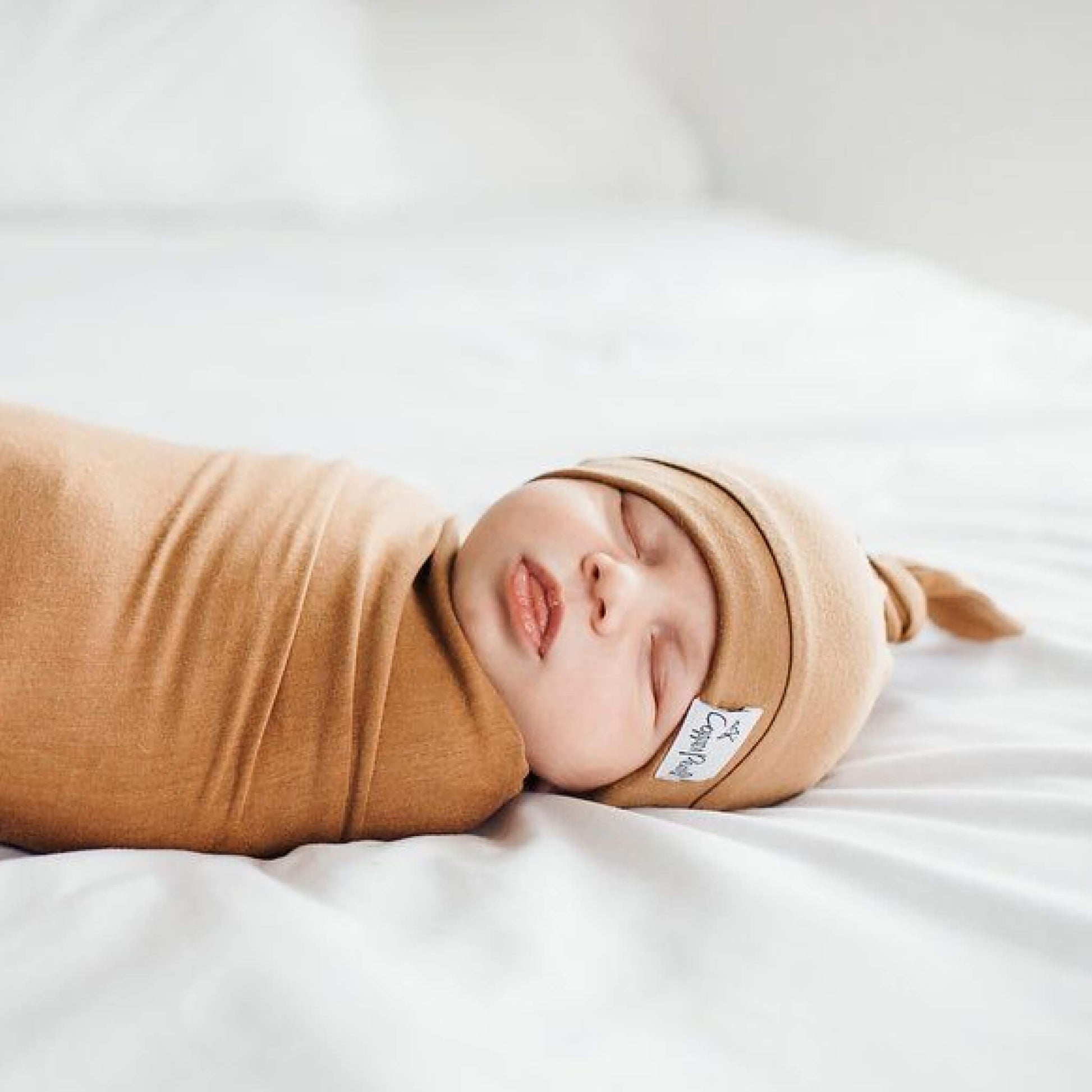 Top Knot Hat - Camel