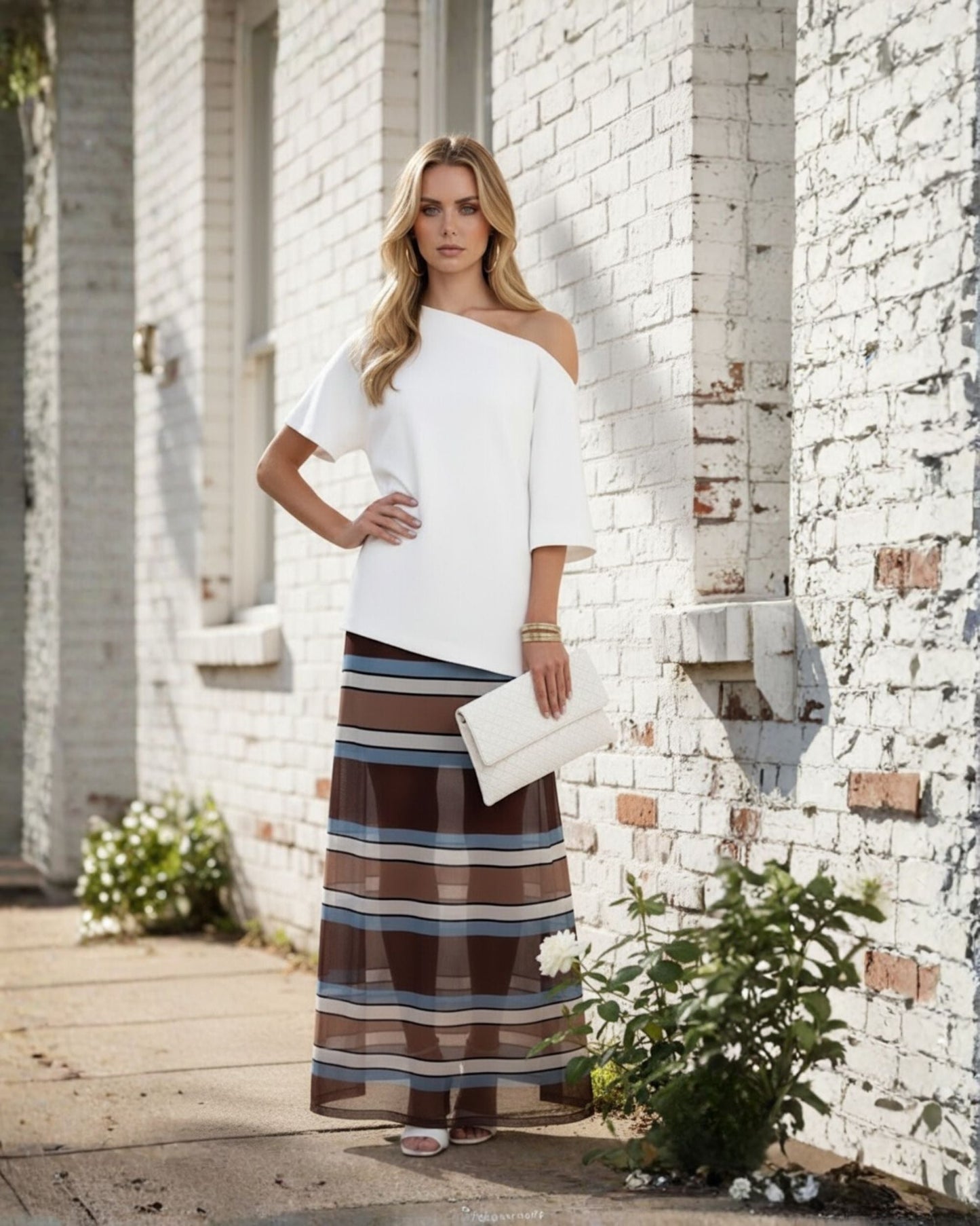 Vexana White Top | Women's One Shoulder Top