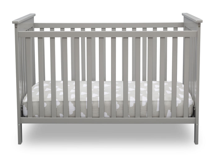 Delta Children Grey (026) Adley 3-in-1 Crib (W102130) Front Silo a2a