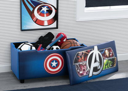 Delta Children Avengers Upholstered Storage Bench for Kids, Room View
