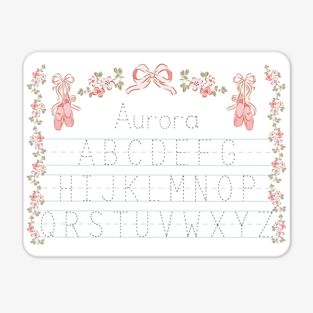 Kids Personalized Whiteboard | Ballet Blossoms