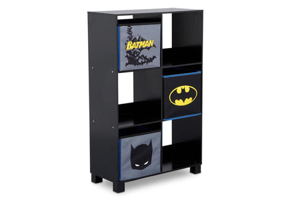 Delta Children Batman (1200) 6 Cubby Deluxe Storage Unit (TB83421BT), Side Silo, a2a