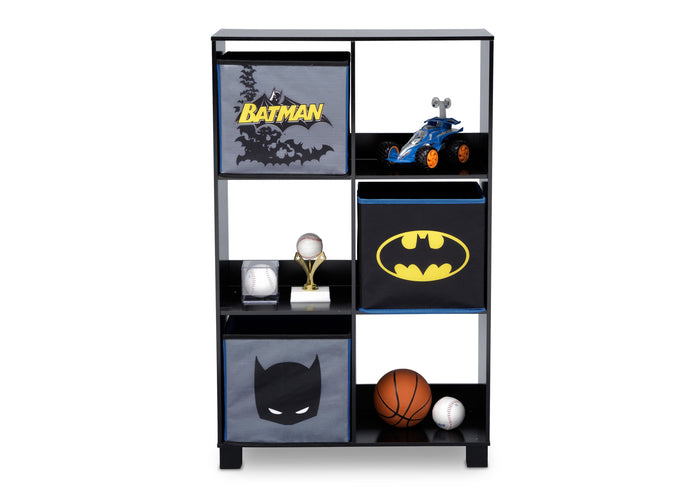 Delta Children Batman (1200) 6 Cubby Deluxe Storage Unit (TB83421BT), Front Silo, a3a