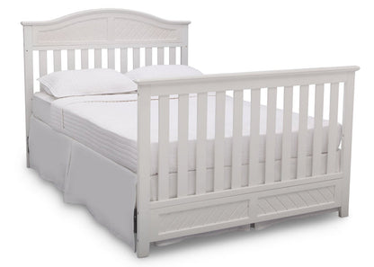 Delta Children Bianca (130) Bennington Elite Curved 4-in-1 Crib angled conversion to full size bed a6a