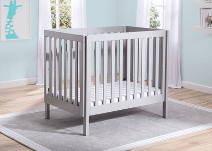 Delta Children Grey (180) Bennington Elite Mini Crib with Mattress, Hangtag