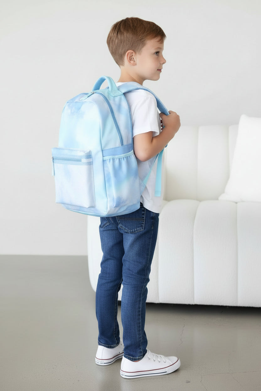 Kids Embroidered Backpack | Tie-Dye Skies
