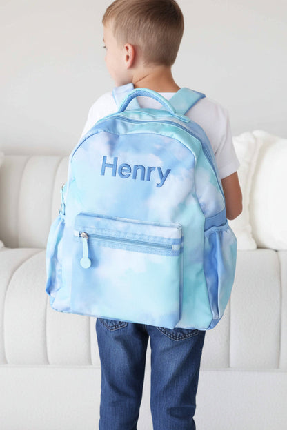 Kids Embroidered Backpack | Tie-Dye Skies