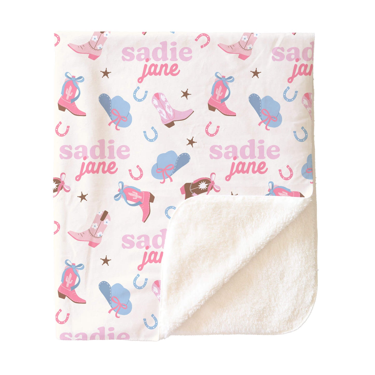 Boot Scootin' Personalized Kids Blanket