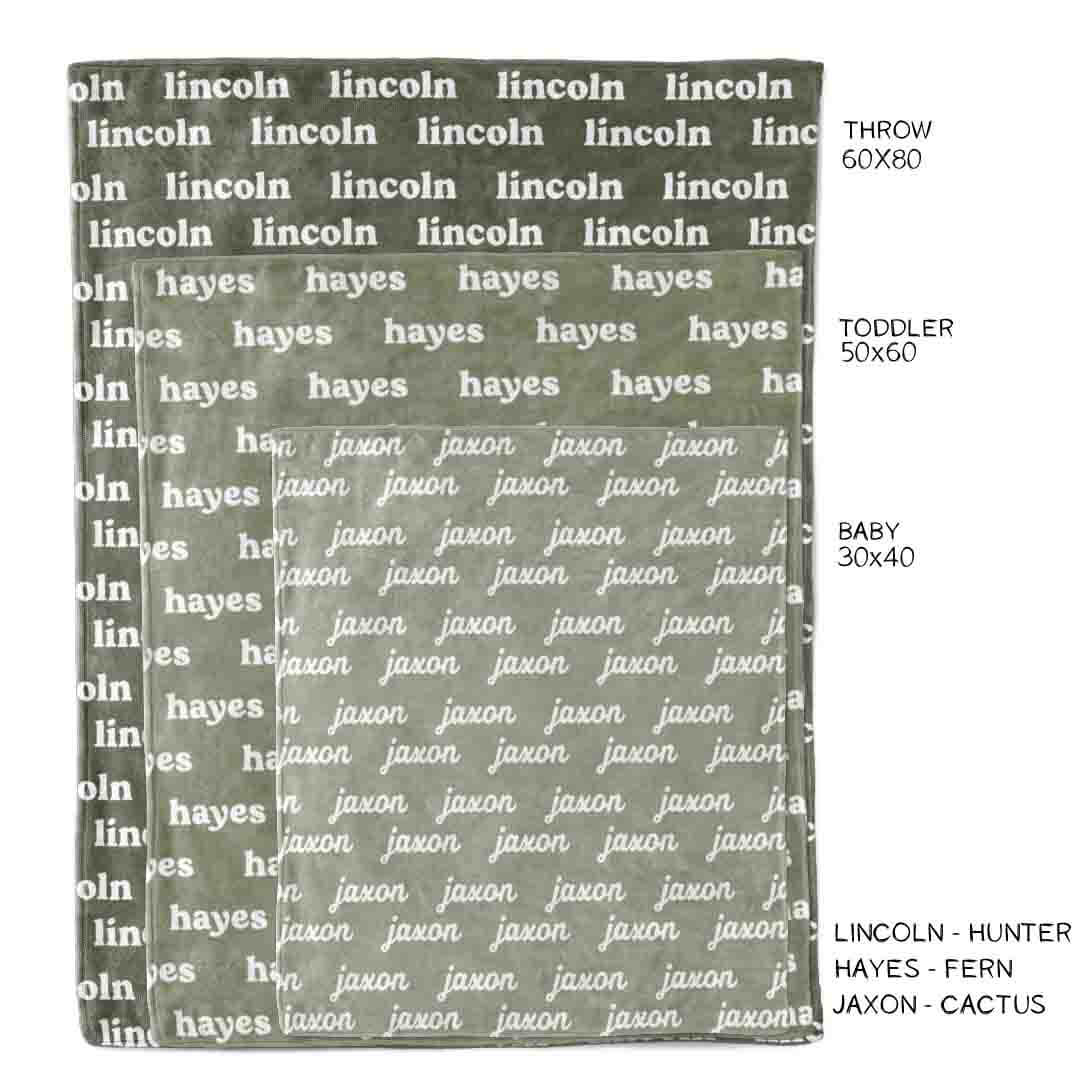 Personalized Color Blanket | Basil