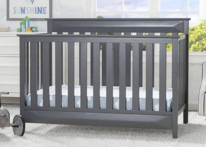 Delta Children Charcoal Grey (029) Cameron 4-in-1 Convertible Baby Crib