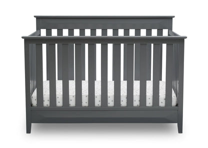 Delta Children Charcoal Grey (029) Cameron 4-in-1 Convertible Baby Crib Front View a3a