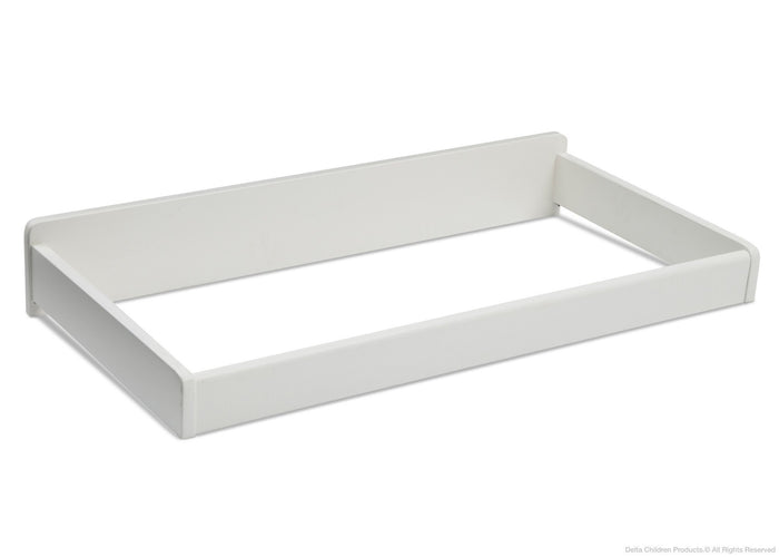 Delta Children White Ambiance (108) Changing Top, Side View a2a