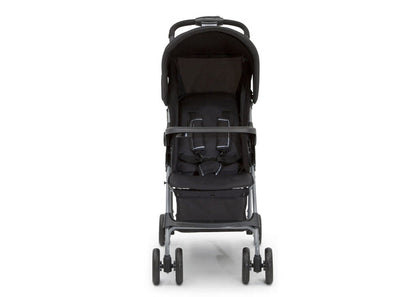 Little Folks Black (001) Classic Tour Stroller by Delta Children, Front Silo View