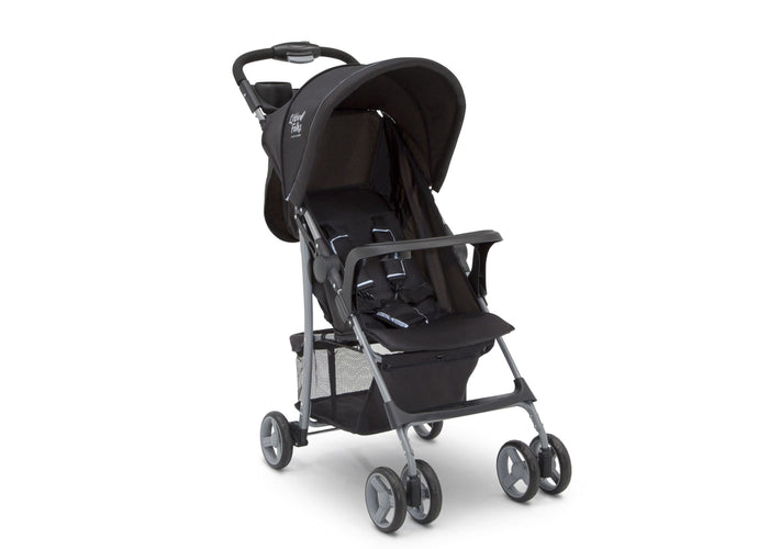 Little Folks Black (001) Classic Tour Stroller by Delta Children, Right Silo View