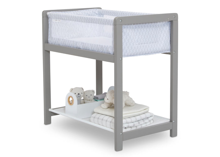 Classic Wood Bedside Bassinet Sleeper - Portable Crib with High-End Wood Frame Link (2233)
