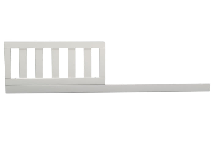 Delta Children Bianca White (130) Daybed/Toddler Guardrail Kit (W102725), Toddler Bed Front View, b1b